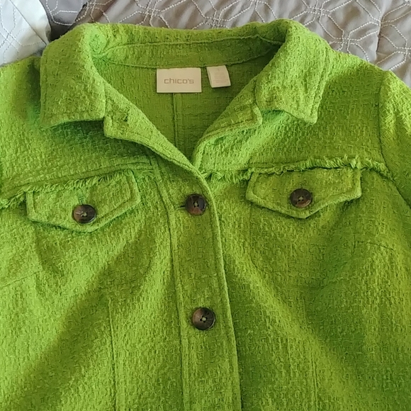 Chico's classic jacket. Lite green . - Picture 4 of 4
